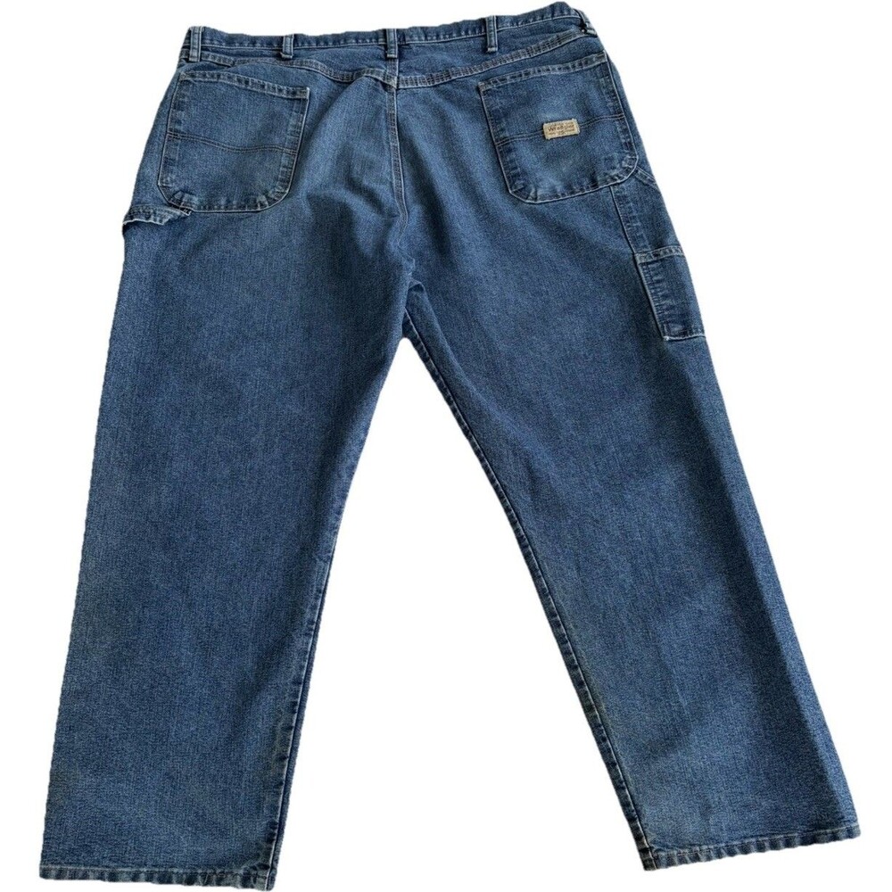Vintage Wrangler Carpenter Jeans Mens 42x30 Relaxed Fit Utility Workwear Denim